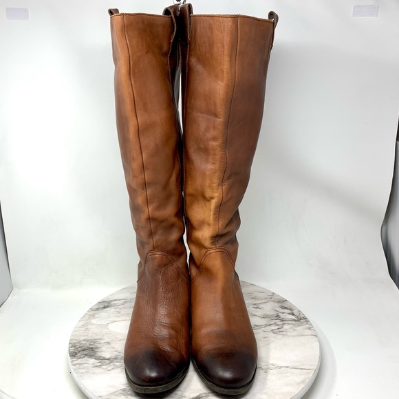 Arturo Chiang Georgex Leather Knee-High Boots 10 Rustic Bohemian Classic Preppy - Picture 4 of 16